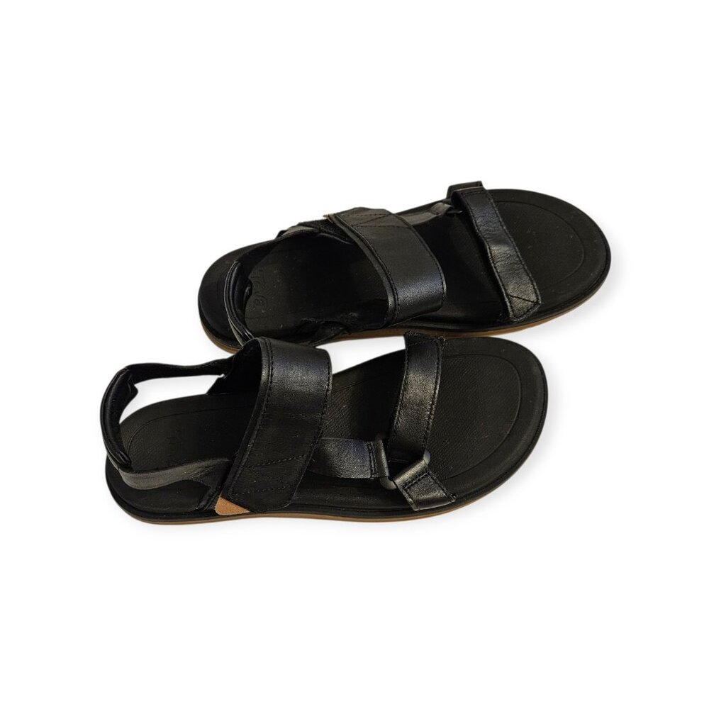 Teva Womens Madera Slingback Black Leather Upper Sandals Size 9 - Picture 2 of 5